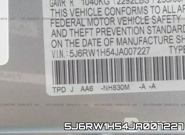 5J6RW1H54JA007227 фото 10