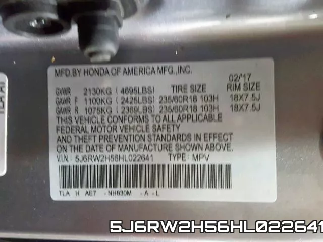 5J6RW2H56HL022641 фото 2