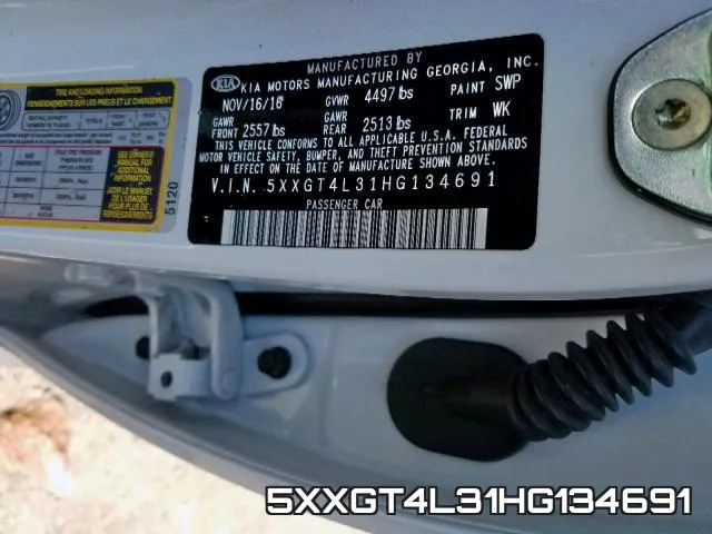 5XXGT4L31HG134691 фото 2