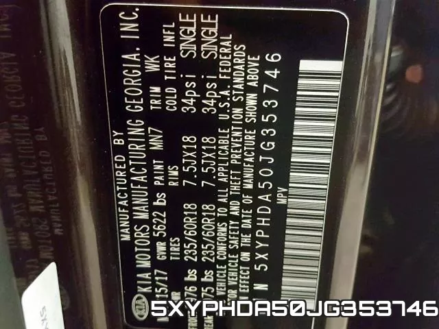 5XYPHDA50JG353746 фото 2