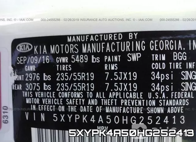 5XYPK4A50HG252413 фото 10