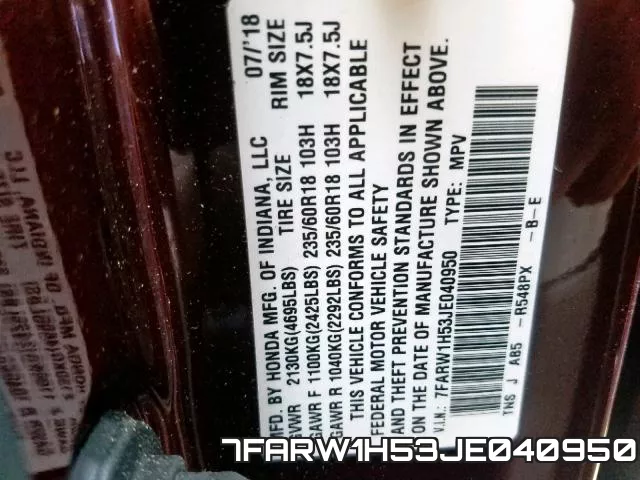 7FARW1H53JE040950 фото 2