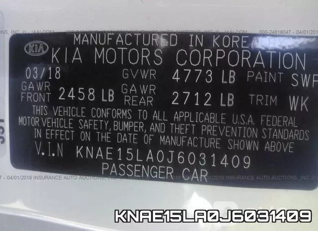 KNAE15LA0J6031409 фото 10