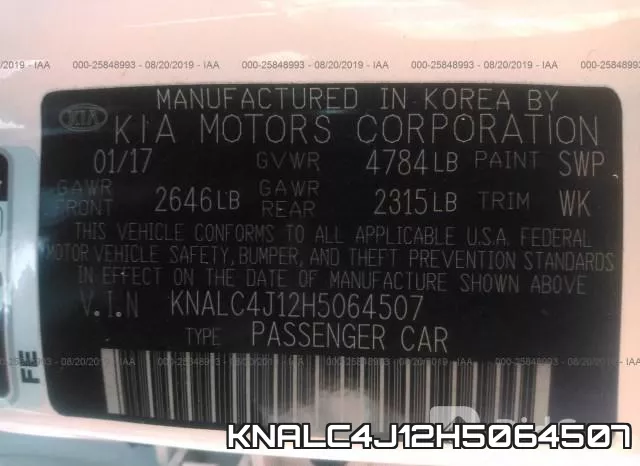 KNALC4J12H5064507 фото 10