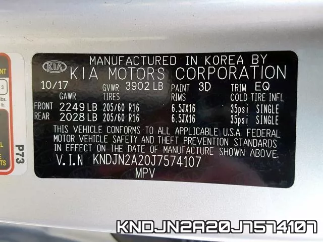 KNDJN2A20J7574107 фото 2