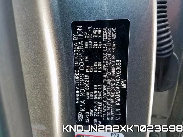 KNDJN2A2XK7023698 фото 2