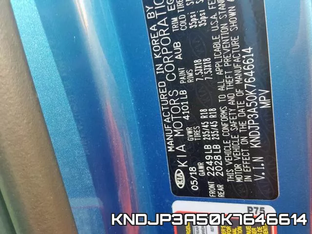 KNDJP3A50K7646614 фото 2