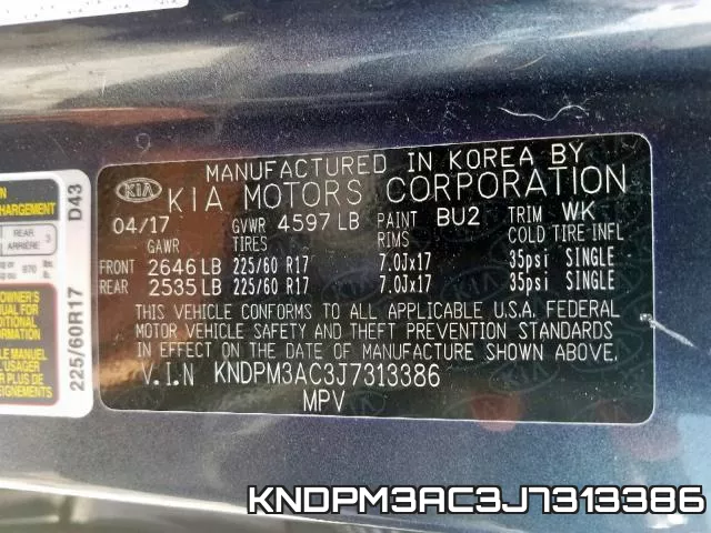 KNDPM3AC3J7313386 фото 2