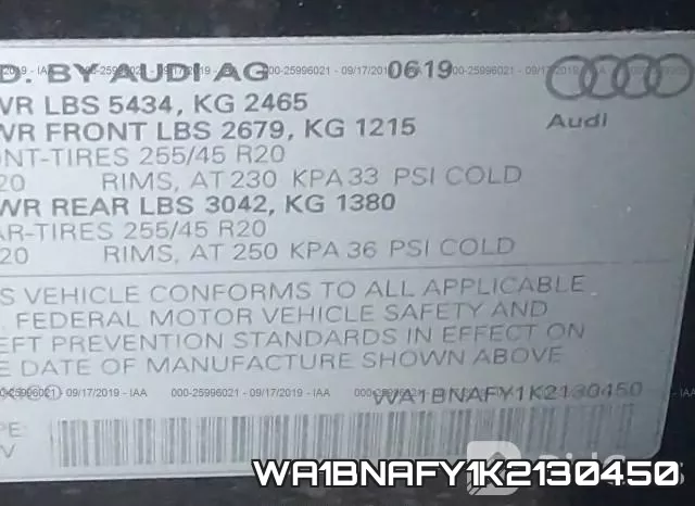 WA1BNAFY1K2130450 фото 10