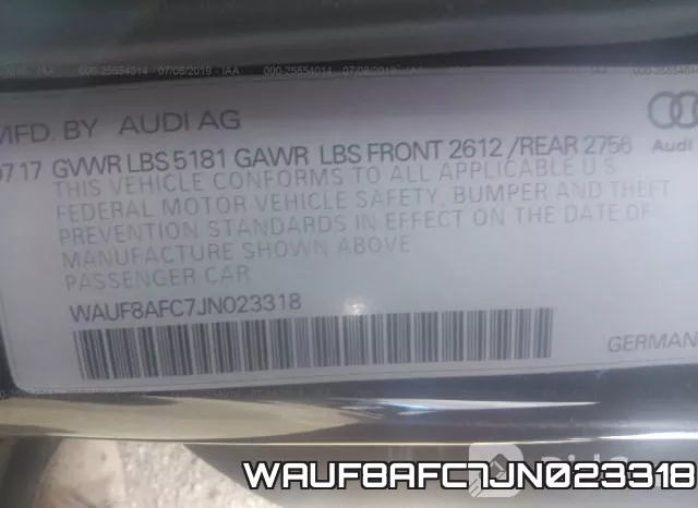 WAUF8AFC7JN023318 фото 10