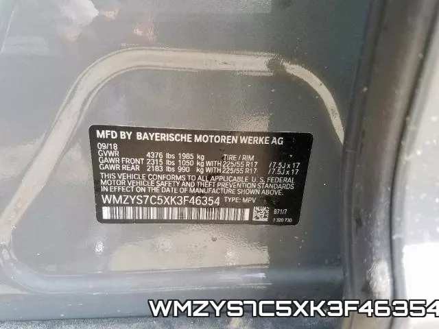 WMZYS7C5XK3F46354 фото 2