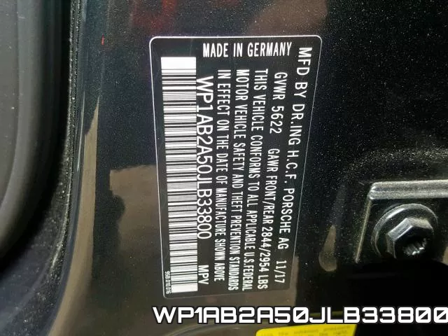 WP1AB2A50JLB33800 фото 2
