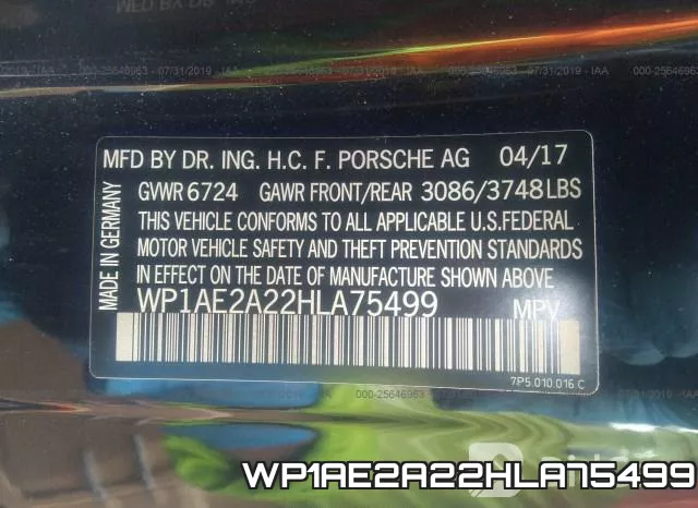 WP1AE2A22HLA75499 фото 10