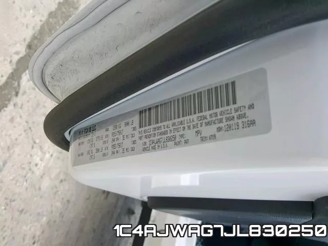 1C4AJWAG7JL830250 фото 2