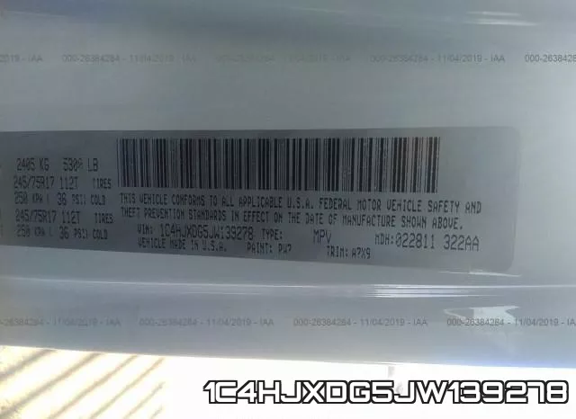 1C4HJXDG5JW139278 фото 10