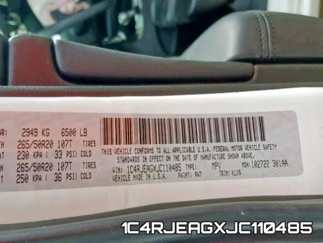 1C4RJEAGXJC110485 фото 2