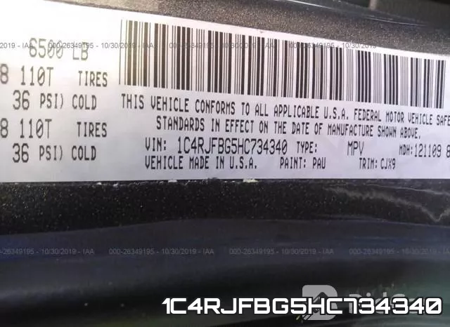 1C4RJFBG5HC734340 фото 10