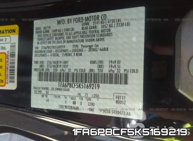 1FA6P8CF5K5169219 фото 10