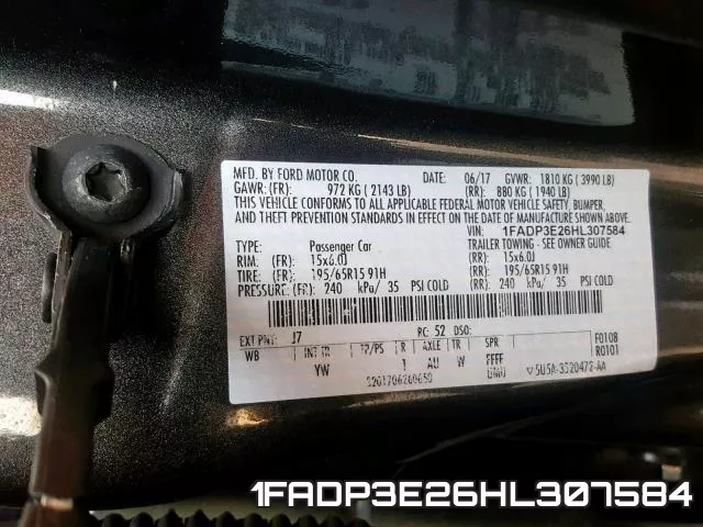 1FADP3E26HL307584 фото 2