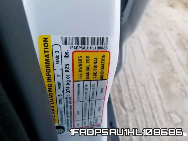 1FADP5AU1HL108686 фото 2