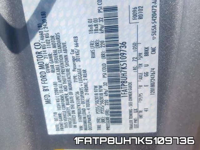 1FATP8UH7K5109736 фото 2