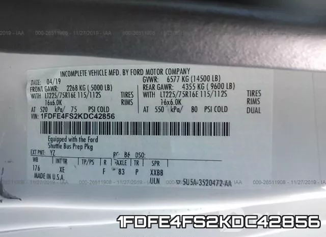 1FDFE4FS2KDC42856 фото 10
