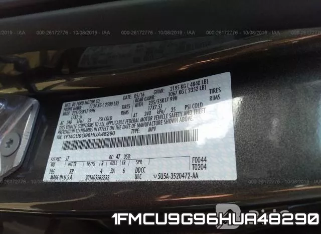 1FMCU9G96HUA48290 фото 10