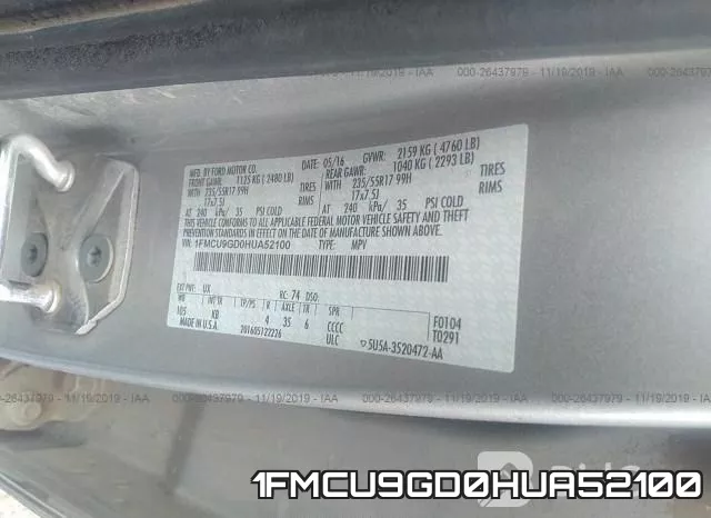 1FMCU9GD0HUA52100 фото 10