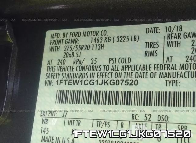 1FTEW1CG1JKG07520 фото 10
