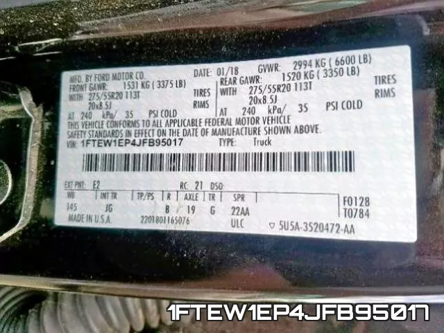 1FTEW1EP4JFB95017 фото 2