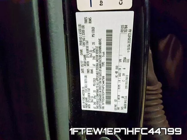 1FTEW1EP7HFC44799 фото 2