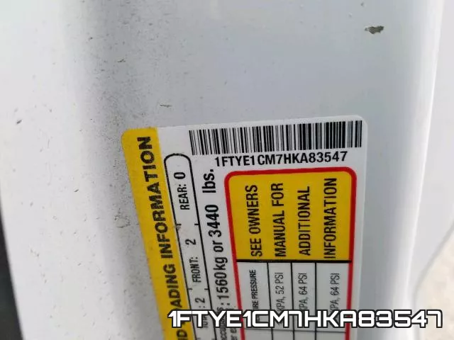 1FTYE1CM7HKA83547 фото 2