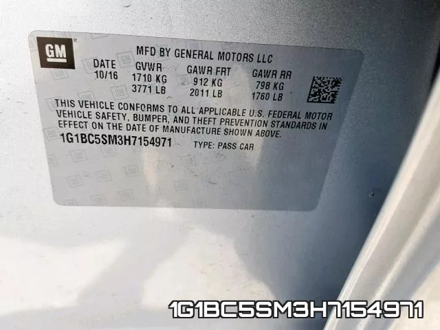 1G1BC5SM3H7154971 фото 2