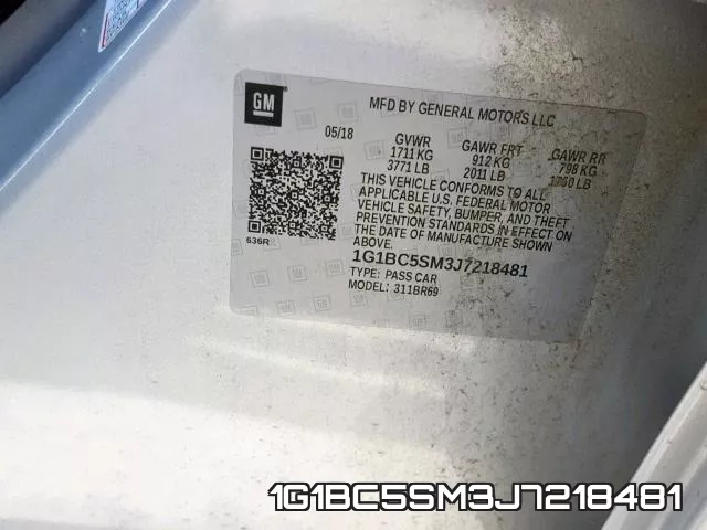 1G1BC5SM3J7218481 фото 2