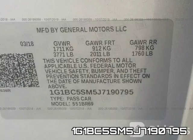1G1BC5SM5J7190795 фото 10