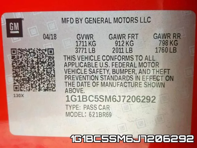 1G1BC5SM6J7206292 фото 2