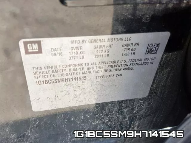 1G1BC5SM9H7141545 фото 2