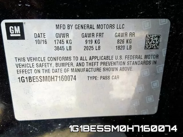 1G1BE5SM0H7160074 фото 2