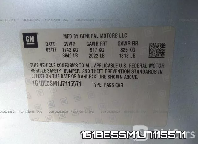 1G1BE5SM1J7115571 фото 10