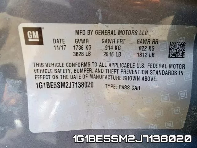 1G1BE5SM2J7138020 фото 2