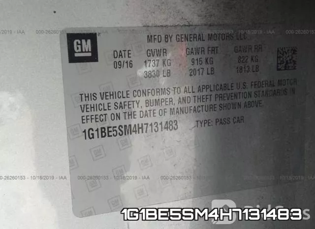 1G1BE5SM4H7131483 фото 10