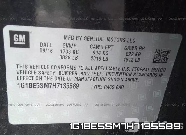 1G1BE5SM7H7135589 фото 10