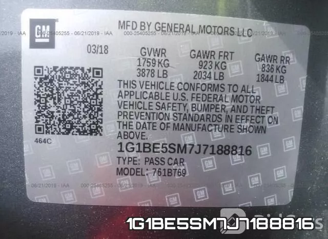 1G1BE5SM7J7188816 фото 10