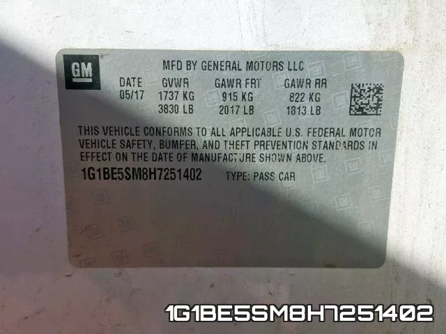 1G1BE5SM8H7251402 фото 2