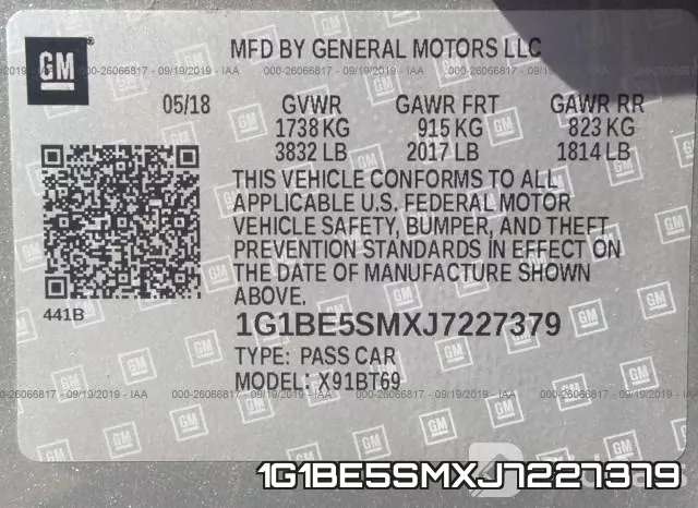 1G1BE5SMXJ7227379 фото 10