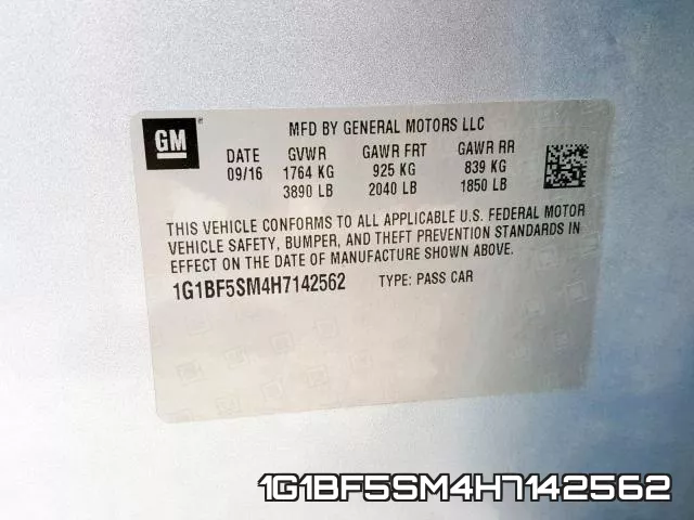 1G1BF5SM4H7142562 фото 2