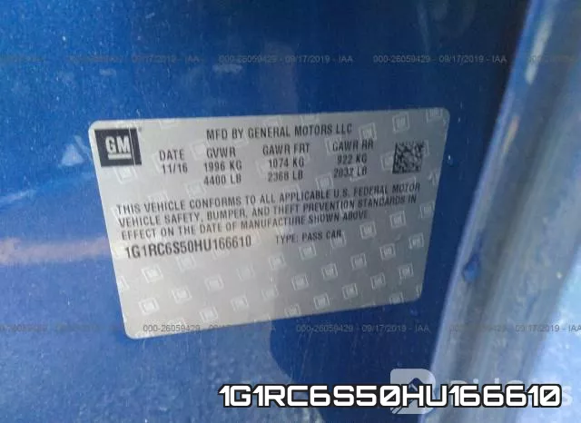 1G1RC6S50HU166610 фото 10