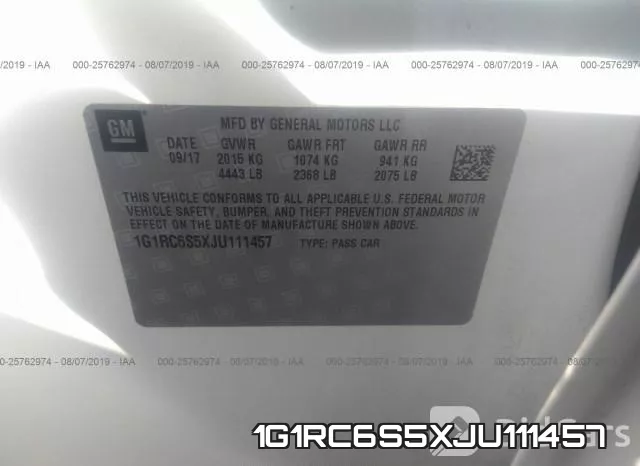 1G1RC6S5XJU111457 фото 9
