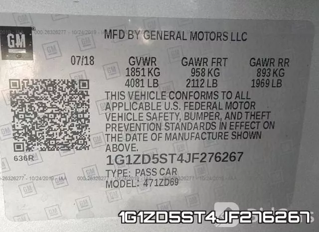 1G1ZD5ST4JF276267 фото 10