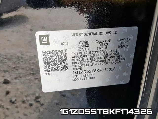 1G1ZD5ST8KF174326 фото 2